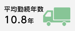 平均勤続年数　10.8年